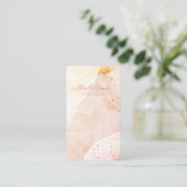 Levenscoach Abstracte Waterverf Vorm Rose Script Visitekaartje (Staand voorkant)