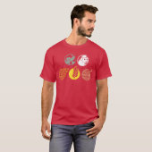 Levenscomponenten Baksteen Hout Steen Tarwe Schape T-shirt (Voorkant volledig)
