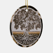 Levenscyclus in bruin keramisch ornament (Rechts)