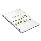 Levenscyclus van bomen Botanisch educatieve natuur Notitieboek (Rechterzijde)