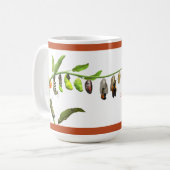Levenscyclus van de monarchvlinder koffiemok (Voorkant links)