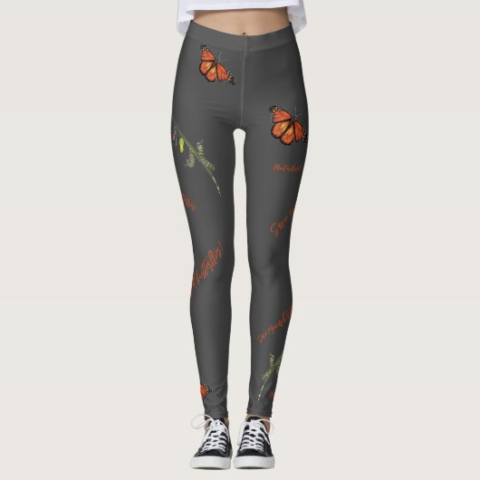 Levenscyclus van de monarchvlinder leggings (Voorkant)