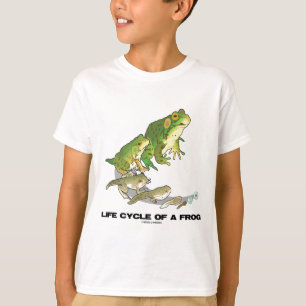 Levenscyclus van een kikker (van ei tot kikkervisj t-shirt