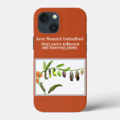 Levenscyclus van gewone vlindervliezen Case-Mate iPhone case (Achterkant)