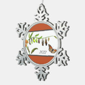 Levenscyclus van kerstmonboogvlinder tin sneeuwvlok ornament (Rechts)