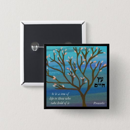 Levenscyclus Vierkante Button 5,1 Cm (Voorkant /achterkant)