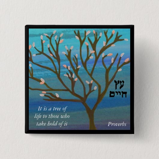 Levenscyclus Vierkante Button 5,1 Cm (Voorkant)