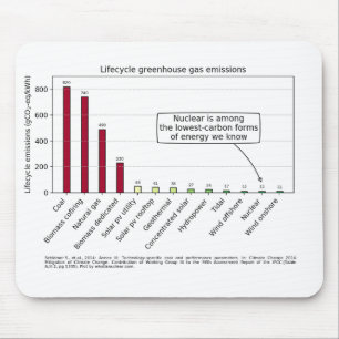 Levenscycluskoolstof-intensiteit mousepad muismat