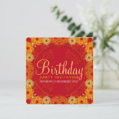 Levensdaguitnodiging in volledige circulatie kaart (Staand voorkant)