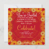 Levensdaguitnodiging in volledige circulatie kaart (Achterkant)