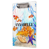 Levensdieren van zee schattige koraalrif cli klembord (Links)