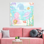 Levensdoek voor Cartoons Zee van kinderen Canvas Afdruk (Insitu (Woonkamer))