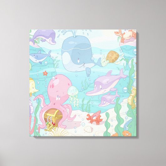 Levensdoek voor Cartoons Zee van kinderen Canvas Afdruk (Voorkant)