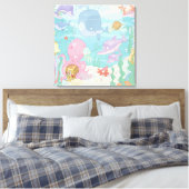 Levensdoek voor Cartoons Zee van kinderen Canvas Afdruk (Insitu (Slaapkamer))