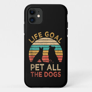 Levensdoel Aai Alle Honden Grappige Vintage Hond L Case-Mate iPhone Case