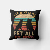 Levensdoel Aai Alle Honden Grappige Vintage Honden Kussen (Achterkant)