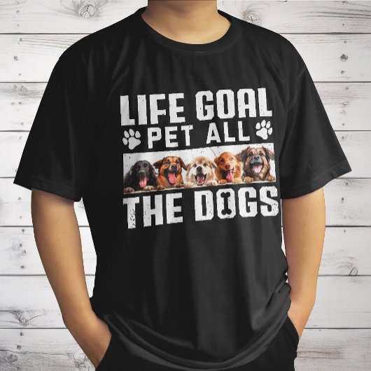 Levensdoel Aai Alle Honden Grappige Zin Hondenlief T-shirt