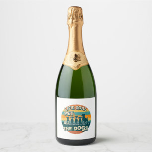 Levensdoel Aai Alle Honden Kopie Sparkling Wijnetiket