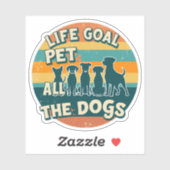 Levensdoel Aai Alle Honden Kopie Sticker (Vel)
