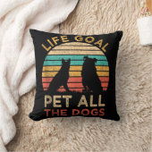 Levensdoel Alle Honden Aaien Grappige Vintage Hond Kussen (Deken)