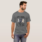 Levensdoel Alle honden Funny Dog Lovers Goal P T-shirt (Voorkant volledig)