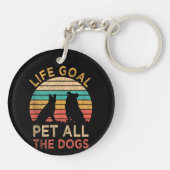 Levensdoel Alle honden Funny  Hondenliefhebber Sleutelhanger (Achterkant)