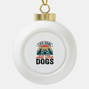 Levensdoel Alle Honden Vintage Hondenliefhebber De Keramische Bal Ornament