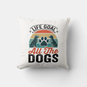 Levensdoel Alle Honden Vintage Hondenliefhebber De Kussen