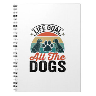 Levensdoel Alle Honden Vintage Hondenliefhebber De Notitieboek