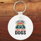 Levensdoel Alle Honden Vintage Hondenliefhebber De Sleutelhanger (Voorkant)