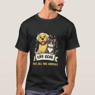 Levensdoel Red alle Dieren Reddingsasiel Katten Ho T-shirt