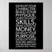 Levensdoelstellingen voor geluk en succes poster (Voorkant)