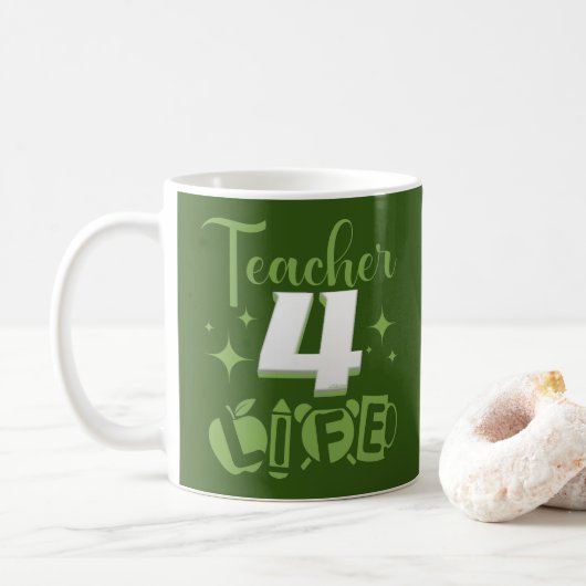 LEVENSDUUR 4 LEVENSDUUR #lerarenleven Koffiemok (Met donut)