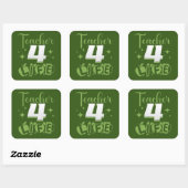 LEVENSDUUR 4 LEVENSDUUR #lerarenleven Vierkante Sticker (Vel)