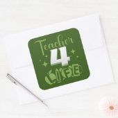 LEVENSDUUR 4 LEVENSDUUR #lerarenleven Vierkante Sticker (Envelop)
