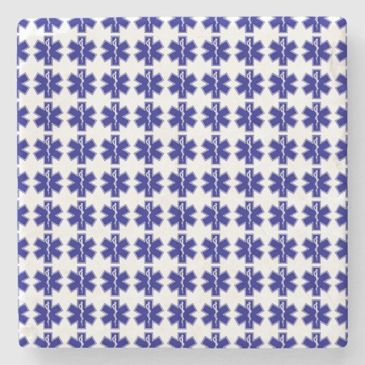 Levensduur (alleen met logo) stenen onderzetter (Voorkant)