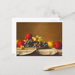 Levensduur, appels, druiven, fruit briefkaart