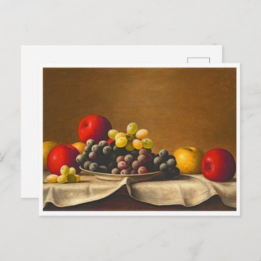 Levensduur, appels, druiven, fruit briefkaart (Voorkant / Achterkant)