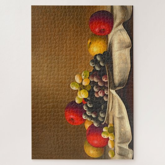 Levensduur, appels, druiven, fruit legpuzzel (Verticaal)