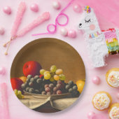 Levensduur, appels, druiven, fruit papieren bordje (Feest)