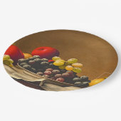 Levensduur, appels, druiven, fruit papieren bordje (Gekanteld)