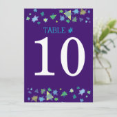 LEVENSDUUR Bat Mitzvah Tabelnummer Zitkaart Kaart (Staand voorkant)