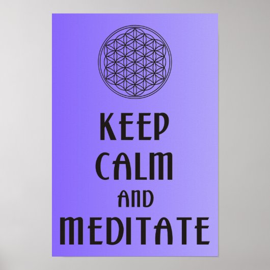 Levensduur - BEWAREN VAN CALM EN MEDITATE Poster (Voorkant)