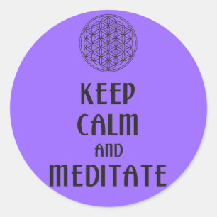 Levensduur - BEWAREN VAN CALM EN MEDITATE Ronde Sticker