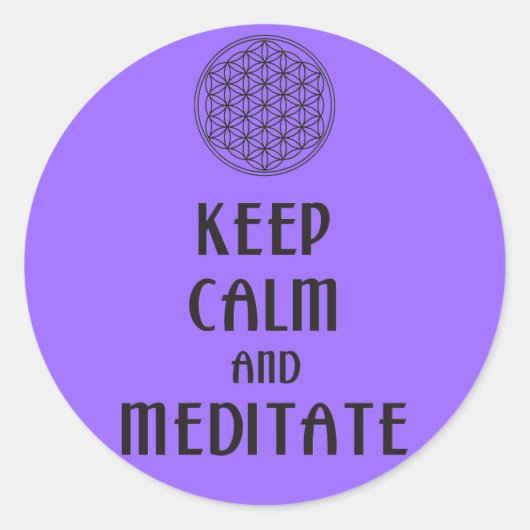 Levensduur - BEWAREN VAN CALM EN MEDITATE Ronde Sticker (Voorkant)