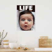 LEVENSDUUR BLAUW GEOOGDE BABY POSTER (Keuken)