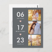LEVENSDUUR EDITABLE KLOR Save the Date Briefkaart (Voorkant / Achterkant)
