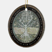 Levensduur gevuld met bericht over verduistering keramisch ornament (Links)