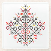 LEVENSDUUR GLAZEN ONDERZETTER (Voorkant)