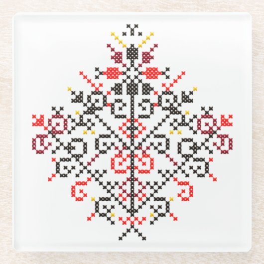 LEVENSDUUR GLAZEN ONDERZETTER (Voorkant)